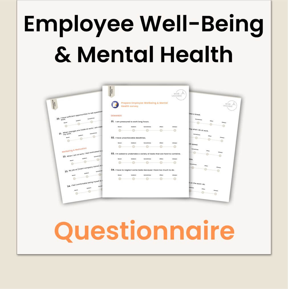 Employee Wellbeing & Mental Health Survey - Main Product Picture