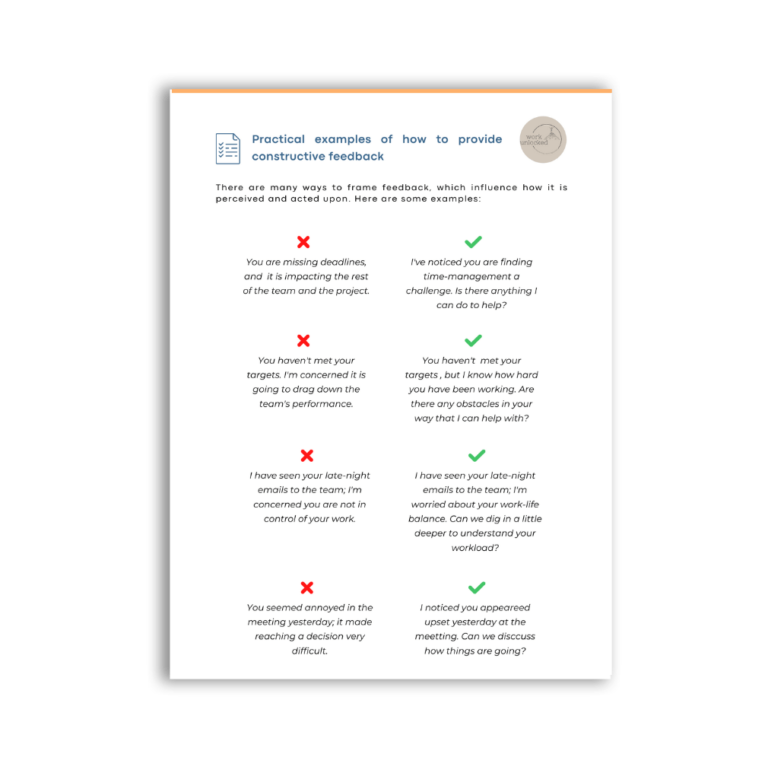Examples of Feedback Excellence