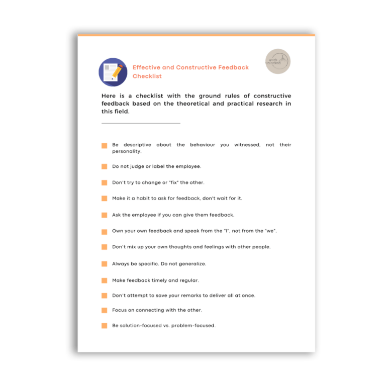 Checklist for Constructive Feedback Brilliance